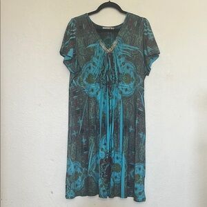 Unity World Wear Woman Teal Burgundy/Brown